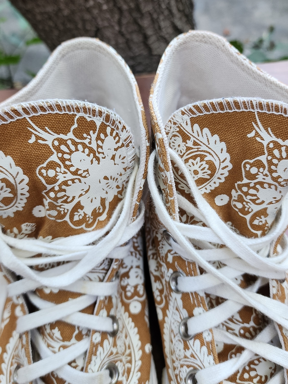 Converse Chuck Taylor All Star Platform High Fall Florals Paisley Wheat [8] - Picture 4 of 11